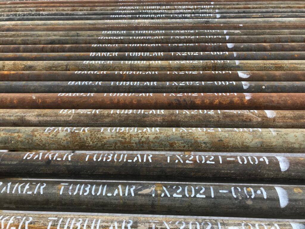 Baker Tubulars used oilfield pipe stock